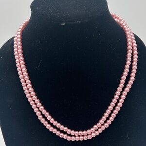 Elegant Pink Pearl Necklace